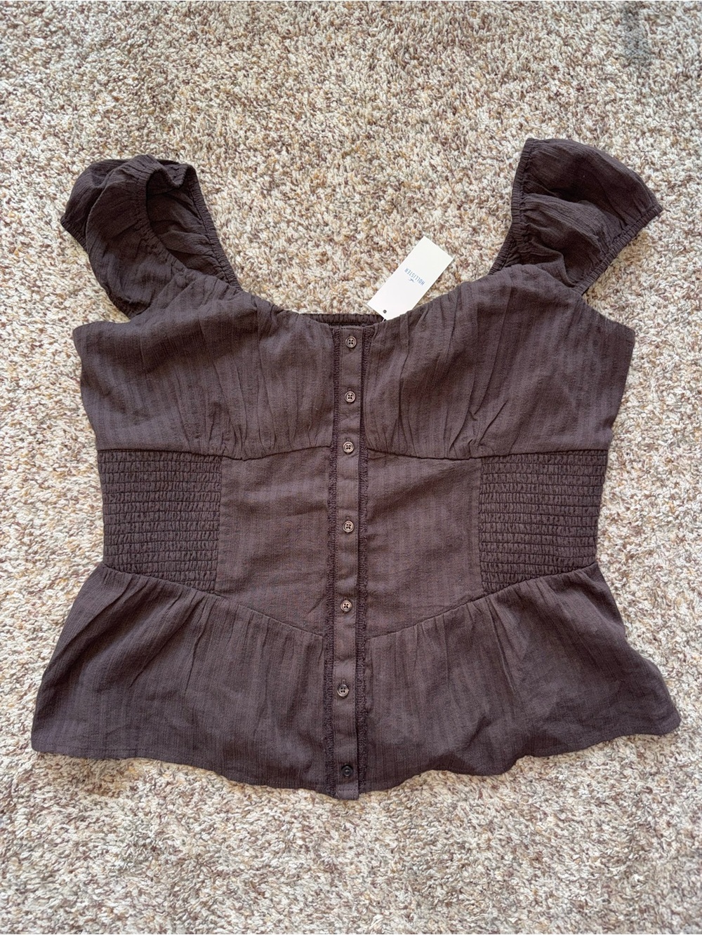 NWT hollister babydoll peplum top